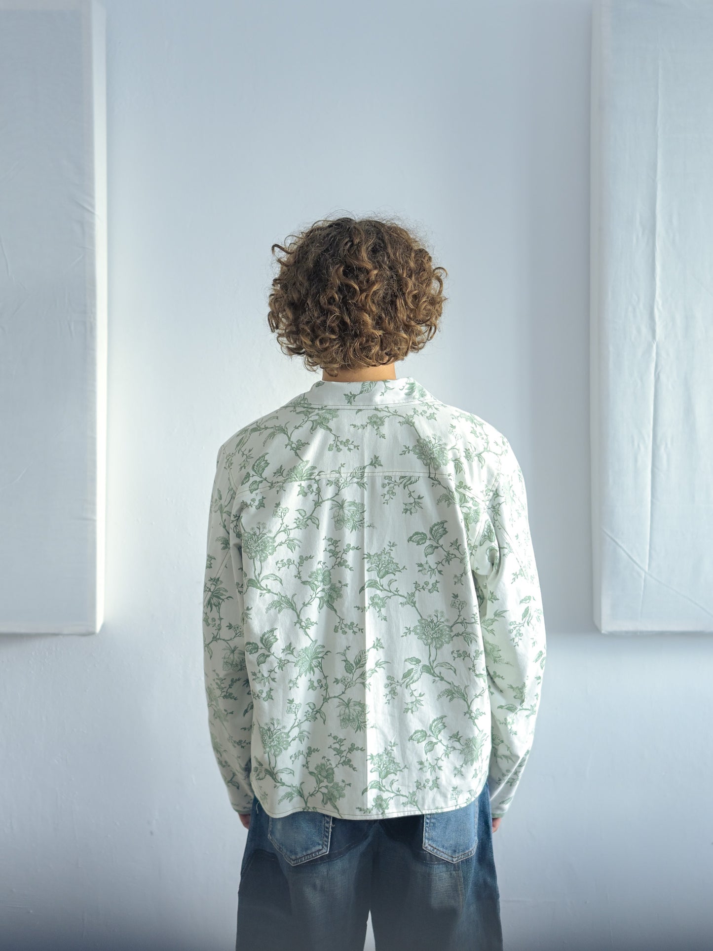 Reverse shirt - Floral Green - Medium