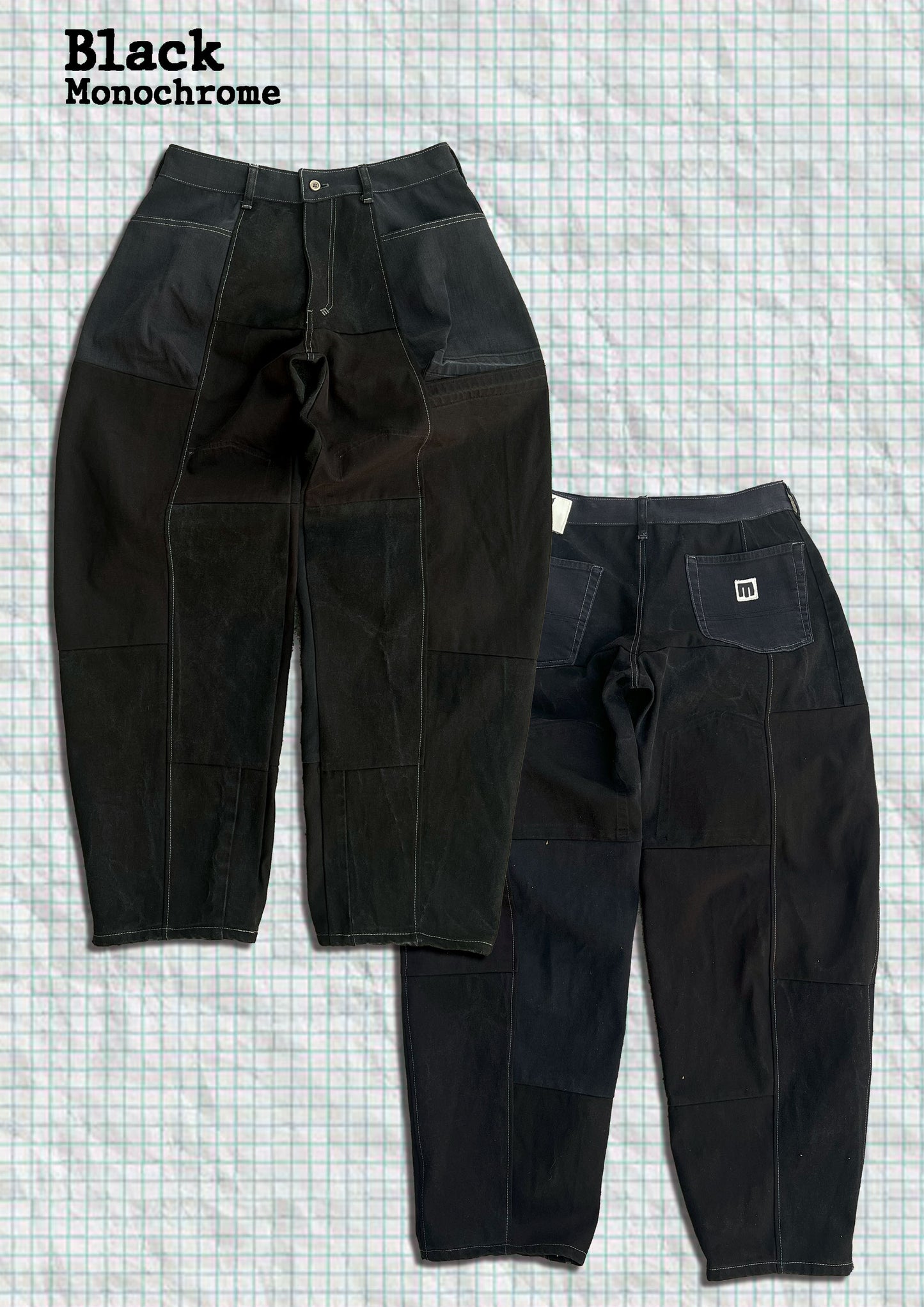 Oat Pants Black - Made to order