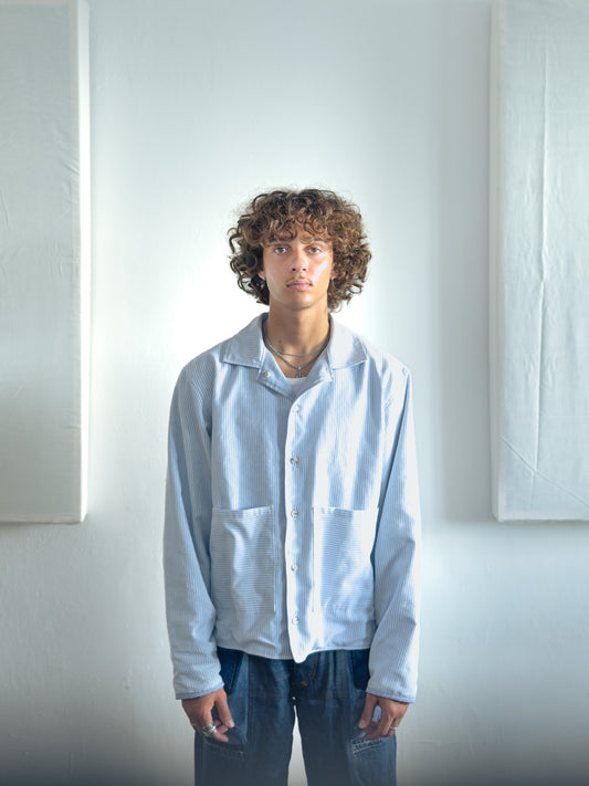 Reverse shirt - Blue Stripes - Large