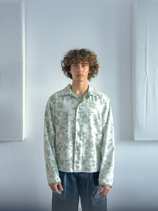 Reverse shirt - Floral Green - Medium
