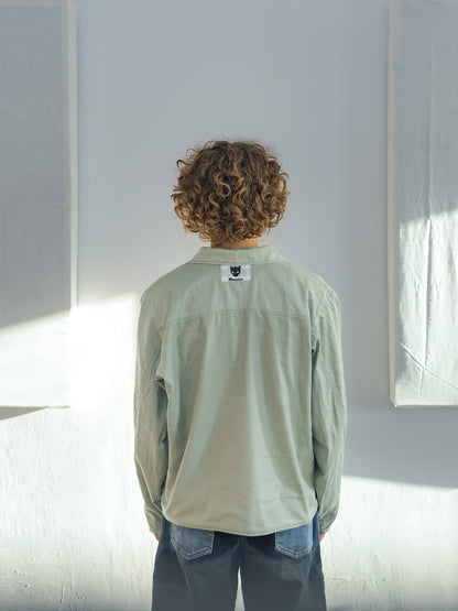 Reverse shirt - Green Stripes - XL