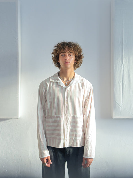 Reverse shirt - Red Stripes - Medium