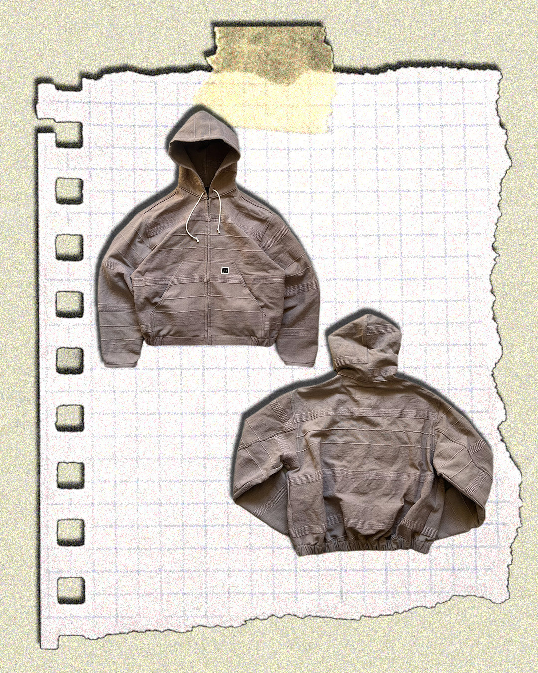 KAMPRAD ZIP HOODIE - BROWN, LARGE