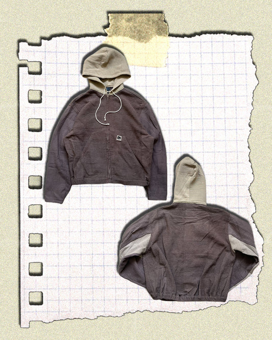 KAMPRAD ZIP HOODIE - BROWN & SAND, MEDIUM