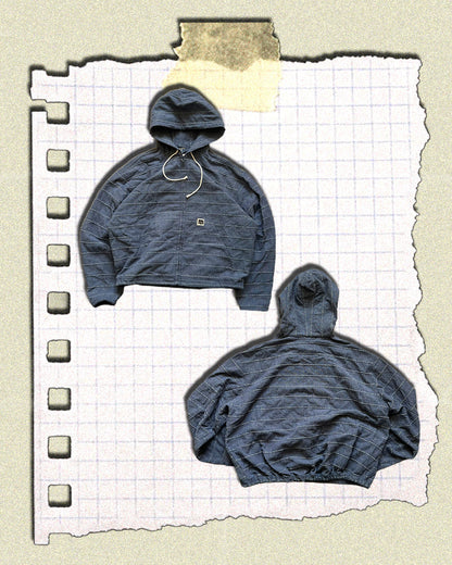 KAMPRAD ZIP HOODIE - DENIM BLUE, LARGE