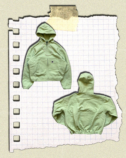 KAMPRAD ZIP HOODIE - GREEN, MEDIUM