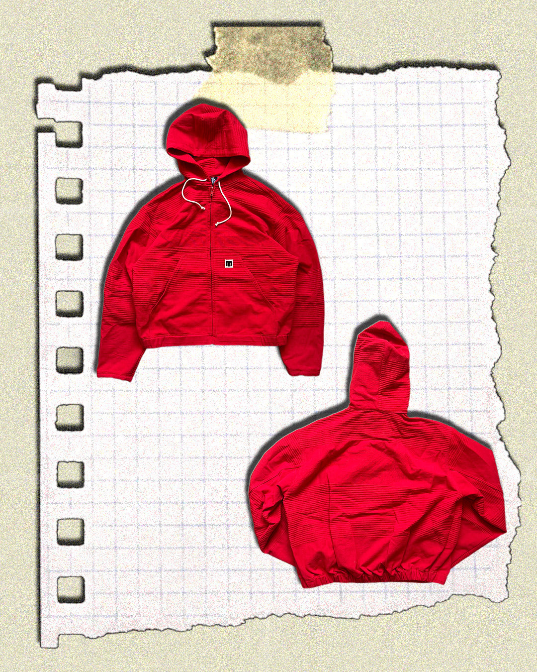KAMPRAD ZIP HOODIE - RED
